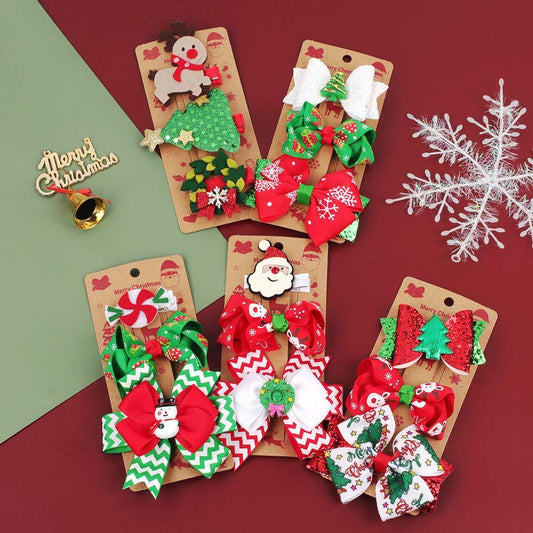 Barrettes de Noël pour enfants trois ensembles