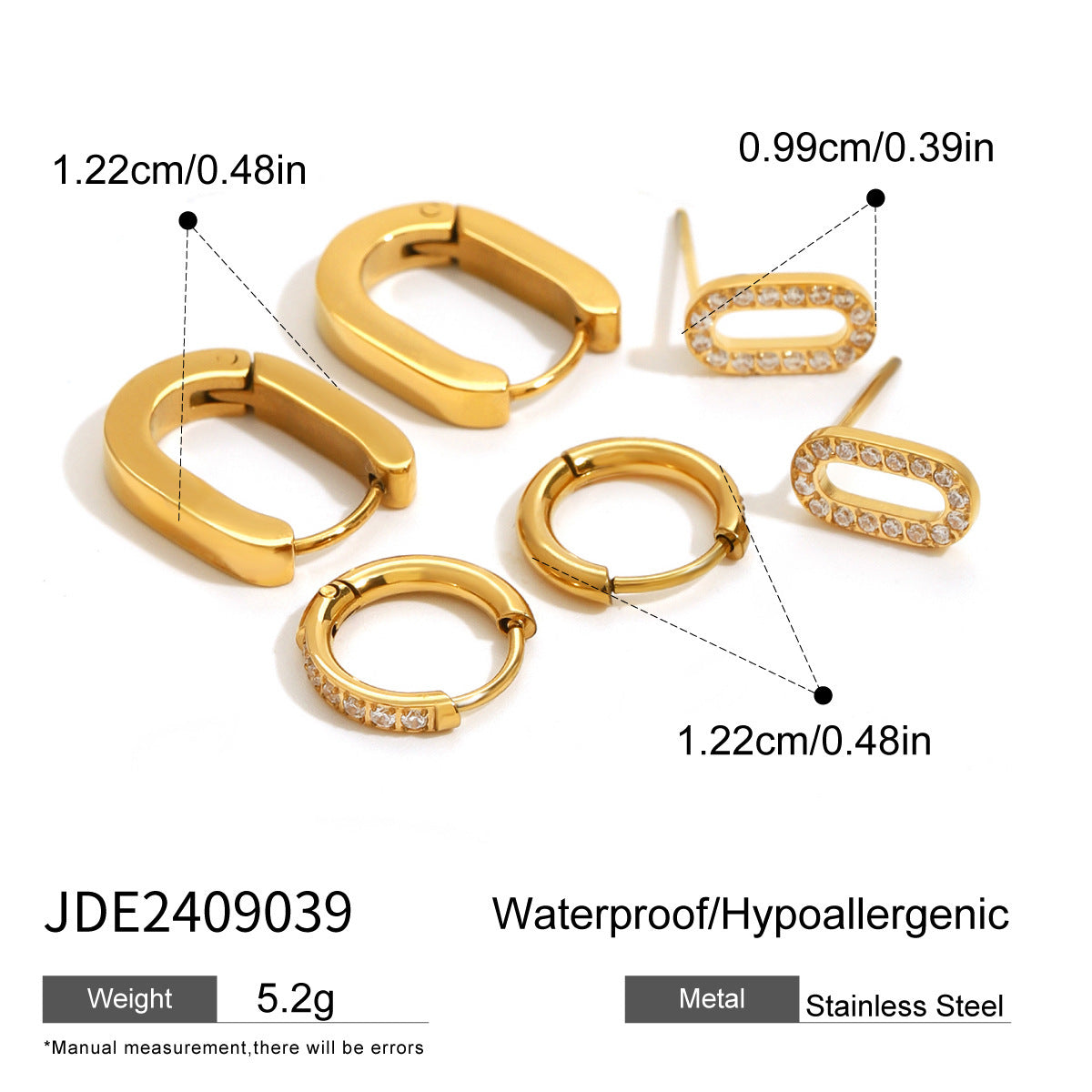 3 paire de différente boucle d'oreille