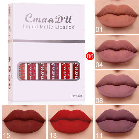 6 Rouge À Lèvres Longue Durée Brillant À Lèvres